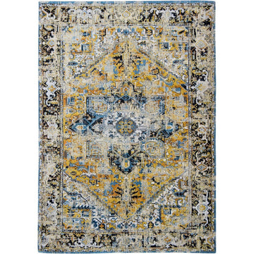 Louis De Poortere Antiquarian Heriz 8704 Amir Gold Washable Polyester Flatweave Eco-Rug-Louis De Poortere-Rug Love - The Most Loved Rug Store
